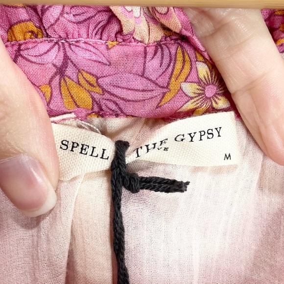 Spell & The Gypsy Utopia Strappy Sundress In Flamingo Medium NWT - Picture 6 of 9